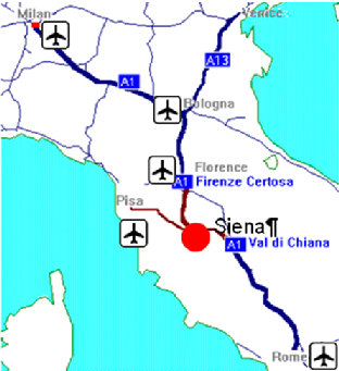 Central Italy map